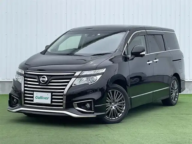 日産 エルグランド 250HWS S アーバンクロム 香川県 2020(令2)年 4.5万km ファントムブラック 登録時走行距離：44493km/メーカー純正ナビ/　CD DVD フルセグTV/全方位カメラ/ドライブレコーダー/ビルトインETC/両側パワースライドドア/エマージェンシーブレーキ/レーンキープアシスト/レーダークルーズコントロール/クリアランスソナー/MTモード付AT/横滑り防止装置/オットマン/ロールサンシェード/プッシュスタート/スマートキー
