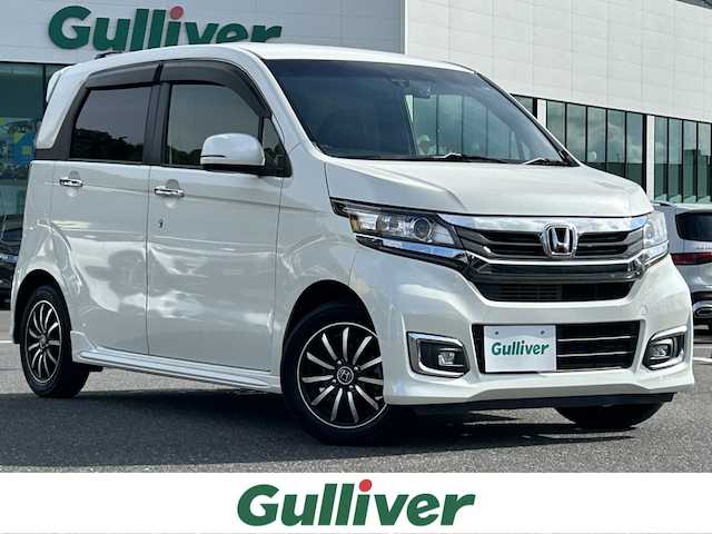 ホンダ Ｎ ＷＧＮ カスタム G ターボパッケージ 島根県 2016(平28)年 4.5万km プレミアムホワイトパールⅡ 登録時走行距離44689km/ギャザースメモリナビ /・フルセグTV/・CD/DVD再生/・Bluetooth接続/・AM/FM/衝突軽減ブレーキ/横滑り防止装置/パドルシフト/クルーズコントロール/ビルトインETC/オートライト/スマートキー/スペアキー/プッシュスタート