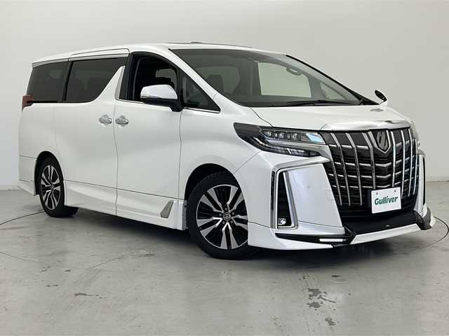 トヨタ アルファード S Cパッケージ 宮城県 2019(令1)年 5.4万km ホワイトパールクリスタルシャイン 禁煙車/ツインムーンルーフ/ＴＲＤエアロ（FSR）/Toyota Safety Sense/・プリクラッシュセーフティ/・レーントレーシングアシスト/・レーダークルーズコントロール/・オートマチックハイビーム/ブラインドスポットモニター/ＡＬＰＩＮＥ12型フリップダウンモニター/ＡＬＰＩＮＥ１１型ナビ/・BT.CD.DVD.SD.USB.HDMI/・フルセグTV/バックカメラ/デジタルインナーミラー/電動リアゲート/両側パワースライドドア/レザーシート /前席パワーシート /前席シートヒーター/前席エアーシート/ETC /３眼ＬＥＤヘッドライト