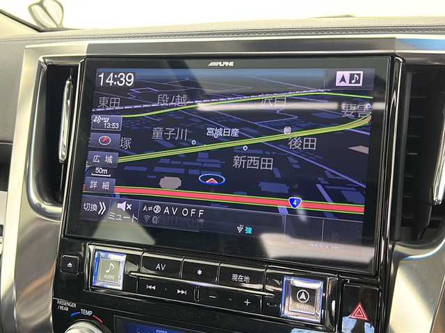 トヨタ アルファード S Cパッケージ 宮城県 2019(令1)年 5.4万km ホワイトパールクリスタルシャイン 禁煙車/ツインムーンルーフ/ＴＲＤエアロ（FSR）/Toyota Safety Sense/・プリクラッシュセーフティ/・レーントレーシングアシスト/・レーダークルーズコントロール/・オートマチックハイビーム/ブラインドスポットモニター/ＡＬＰＩＮＥ12型フリップダウンモニター/ＡＬＰＩＮＥ１１型ナビ/・BT.CD.DVD.SD.USB.HDMI/・フルセグTV/バックカメラ/デジタルインナーミラー/電動リアゲート/両側パワースライドドア/レザーシート /前席パワーシート /前席シートヒーター/前席エアーシート/ETC /３眼ＬＥＤヘッドライト