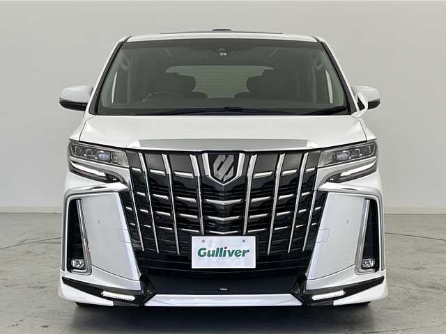 トヨタ アルファード S Cパッケージ 宮城県 2019(令1)年 5.4万km ホワイトパールクリスタルシャイン 禁煙車/ツインムーンルーフ/ＴＲＤエアロ（FSR）/Toyota Safety Sense/・プリクラッシュセーフティ/・レーントレーシングアシスト/・レーダークルーズコントロール/・オートマチックハイビーム/ブラインドスポットモニター/ＡＬＰＩＮＥ12型フリップダウンモニター/ＡＬＰＩＮＥ１１型ナビ/・BT.CD.DVD.SD.USB.HDMI/・フルセグTV/バックカメラ/デジタルインナーミラー/電動リアゲート/両側パワースライドドア/レザーシート /前席パワーシート /前席シートヒーター/前席エアーシート/ETC /３眼ＬＥＤヘッドライト
