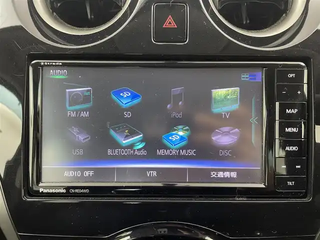 日産 ノート X DIG－S 大分県 2014(平26)年 4.1万km スーパーブラック 社外SDナビ/（フルセグ/CD/DVD/Bluetooth）/ETC/オートライト/ヘッドライトレベライザー/オートエアコン/電動格納ミラー/アイドリングストップ/プッシュスタート・スマートキー