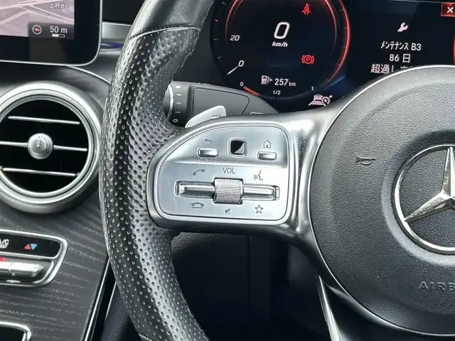 メルセデス・ベンツ Ｃ２２０ｄ アバンギャルド　AMGライン 福岡県 2019(平31)年 3.6万km オブシディアンブラック 純正ナビ/BT/USB/SD/フルセグ/ブルメスターサウンド/Applecarplay/バックカメラ/ETC2.0/アンビエントライト/エアサス/ACC/レーンキープアシスト/ブラインドスポットモニター/アクティブブレーキアシスト/革巻きステアリング/パドルシフト/ステアリングスイッチ/HUD/ブラックレザーシート/パワーシートD-N/シートヒーターD-N/シートメモリD-N/電動リヤゲート/LEDヘッドライト/オートライト/フォグライト（リヤ）/コーナーセンサー前後/純正フロアマット/純正18AW