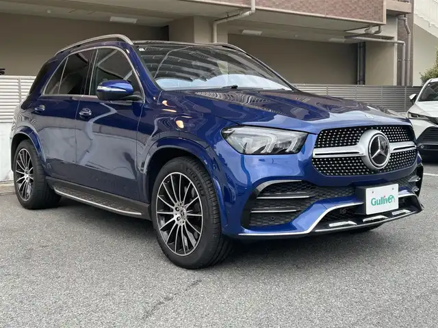 メルセデス・ベンツ ＧＬＥ４００ｄ 4MATIC スポーツ 大阪府 2021(令3)年 4.7万km ブリリアントブルーM ワンオーナー/パノラミックスライディングルーフ/ブルメスターサウンド/置くだけ充電/パドルシフト/1，2列目パワーシート/1，2列目シートヒーター/前席エアシート/社外前後ドラレコ(MRC-2020R)/前席温冷機能付きカップホルダー/レーダーセーフティングパッケージ/　・ESP/　・パークトロニック/　・カラーヘッドディスプレイ/　・アクティブステアリングアシスト/　・アクティブレーンキーピング/　・DSR/　・乗車時下降（エアサス）/　・道路標識アシスト/　・アクティブブレーキアシスト/　・アテンションアシスト/　・ブラインドスポットアシスト/　・レーンチェンジアシスト