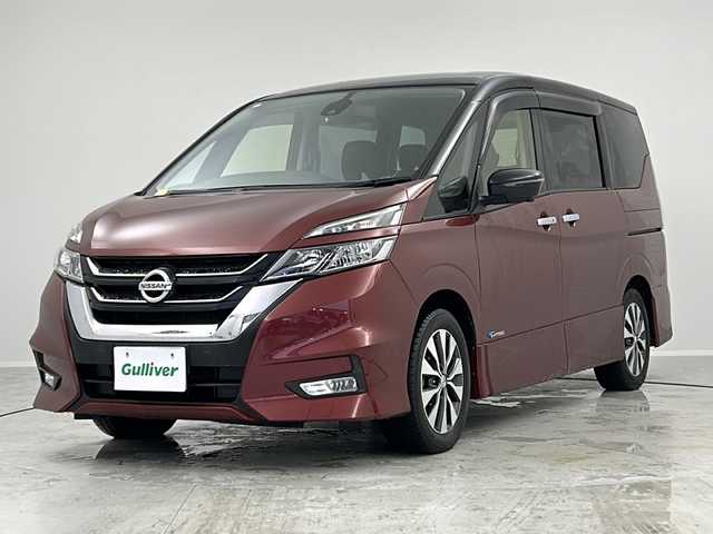 日産 セレナ ハイウェイスター 茨城県 2016(平28)年 6.6万km マルーンレッド 2トーン 全方位カメラ デジタルインナーミラー ハンズフリースライドドア フリップダウンモニター パーキングアシスト プロパイロット 純正9インチメモリナビ コーナーセンサー ビルドインETC 禁煙車