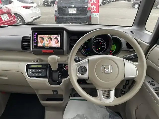 ホンダ Ｎ ＢＯＸ G Lパッケージ 石川県 2014(平26)年 5.9万km ヒダマリアイボリーパール 社外メモリーナビ/社外CD/ワンセグTV/ETC/両側パワースライドドア/スマートキー/プッシュスタート/電動ミラー/ベンチシート/スタッドレス&AW積み込み/保証書