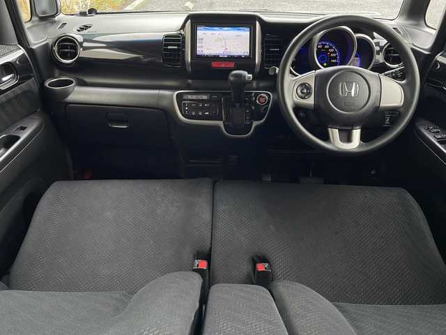 ホンダ Ｎ ＢＯＸ カスタム G Lパッケージ 青森県 2013(平25)年 10.9万km クリスタルブラックパール 片側パワースライドドア/横滑り防止システム/ETC/オートライト/HIDヘッドライト/フォグランプ/社外15インチアルミ/純正フロアマット/プッシュスタート/スマートキー/ドアバイザー