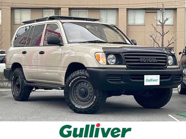 トヨタ ランドクルーザー VX－LTD 京都府 1998(平10)年 7.3万km ベージュ １ナンバー　ベージュ塗装　丸目フェイス Ｔ／Ａタイヤ　マットブラックグリル/バンパー ＡＲＢキャリア　ラダー　ＳＲ　ナビＭＤＶ－５７０９　Ｂカメ　ＥＴＣ　クルコン　クラシックインテリア COOLBOX