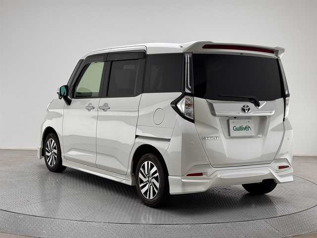 トヨタ ルーミー カスタムG 愛知県 2021(令3)年 4.6万km パールホワイトⅢ 純正ディスプレイオーディオ/（AM/FM/USB/Bluetooth/iPod/AppleCarPlay/AndroidAuto）/バックカメラ/アダクティブクルーズコントロール/横滑り防止装置/レーンキープアシスト/盗難防止装置/衝突軽減システム/電子パーキング/オートホールド/両側パワースライドドア/シートヒーター（D/N席）/LEDヘッドライト/オートライト/オートマチックハイビーム/ビルトインETC/モデリスタフロントエアロ/ドライブレコーダー（前後）/純正14インチアルミホイール/純正フロアマット/ドアバイザー/スマートキー