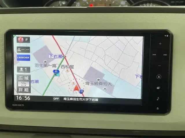 ダイハツ ムーヴ キャンバス G メイクアッフ SA Ⅱ 埼玉県 2017(平29)年 4.8万km パールホワイトⅢ/シルキーブルーパール 2トーン 純正ナビ　Bカメラ　フルセグ　CD　DVD　BT　ETC　スマートアシスト3　両側パワースライドドア　LEDオートライト　ステアリングスイッチ　スペアキー