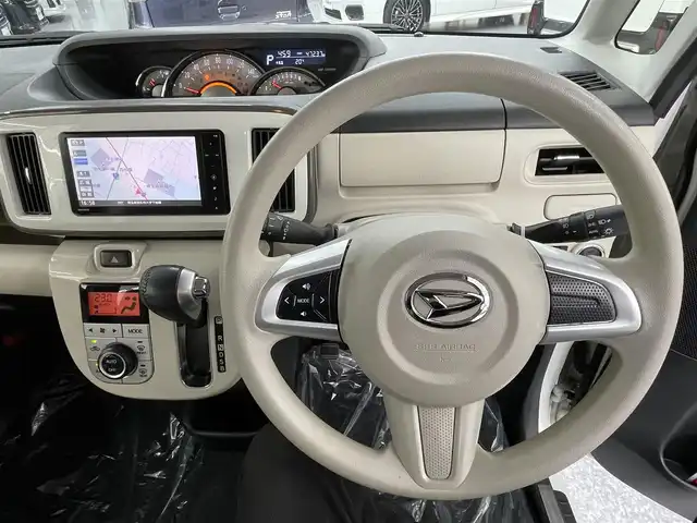 ダイハツ ムーヴ キャンバス G メイクアッフ SA Ⅱ 埼玉県 2017(平29)年 4.8万km パールホワイトⅢ/シルキーブルーパール 2トーン 純正ナビ　Bカメラ　フルセグ　CD　DVD　BT　ETC　スマートアシスト3　両側パワースライドドア　LEDオートライト　ステアリングスイッチ　スペアキー