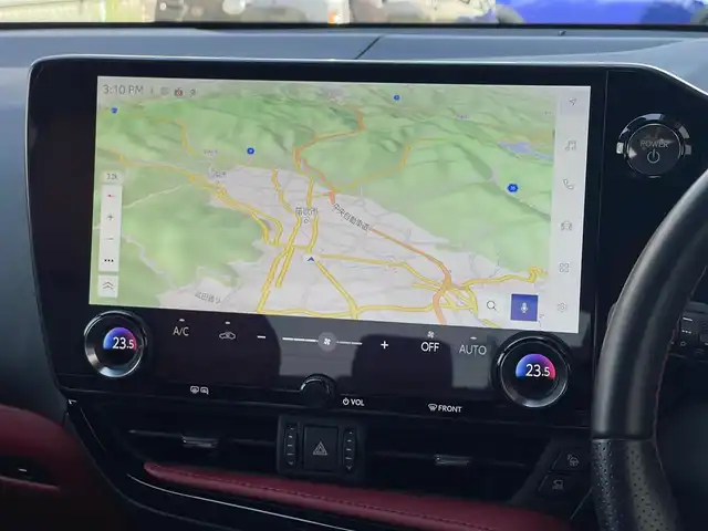 レクサス ＮＸ 350h Fスポーツ 山梨県 2023(令5)年 1.4万km ホワイトノーヴァガラスフレーク MarkLevinson/パノラマサンルーフ/三眼LEDヘッドライト/赤革/置き型充電/純正14インチメモリナビ/フルセグTV/全周囲カメラ/インテリアイルミネーション(カラー変更有)/デジタルインナーミラー/ETC2.0/前席シートヒーター/前席ベンチレーション/ステアリングヒーター/ヘッドアップディスプレイ/純正20インチブラックアルミホイール/オプションオレンジキャリパー