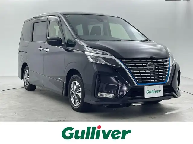 日産 セレナ e－パワー ハイウェイスター V 福井県 2021(令3)年 3.1万km ダイヤモンドブラック 純正7インチナビ/・FM/AM/Bluetooth/フルセグ/CD/DVD/・バックカメラ/プロパイロット/インテリジェントエマージェンシーブレーキ/コーナーセンサー/BSM/踏み間違い衝突防止アシスト/車線逸脱防止支援システム/両側パワースライドドア/ドライブレコーダー/ETC/純正15インチアルミホイール/純正フロアマット/USB入力端子