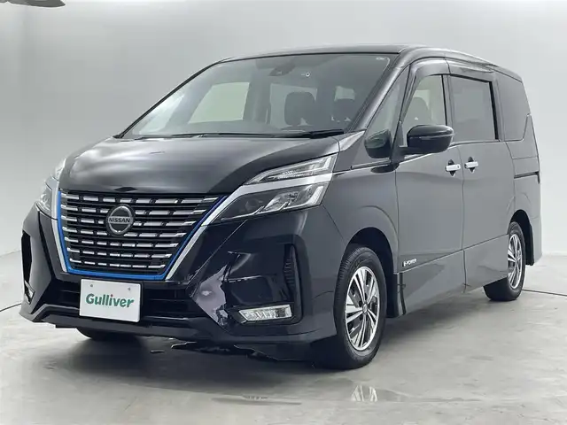 日産 セレナ e－パワー ハイウェイスター V 福井県 2021(令3)年 3.1万km ダイヤモンドブラック 純正7インチナビ/・FM/AM/Bluetooth/フルセグ/CD/DVD/・バックカメラ/プロパイロット/インテリジェントエマージェンシーブレーキ/コーナーセンサー/BSM/踏み間違い衝突防止アシスト/車線逸脱防止支援システム/両側パワースライドドア/ドライブレコーダー/ETC/純正15インチアルミホイール/純正フロアマット/USB入力端子