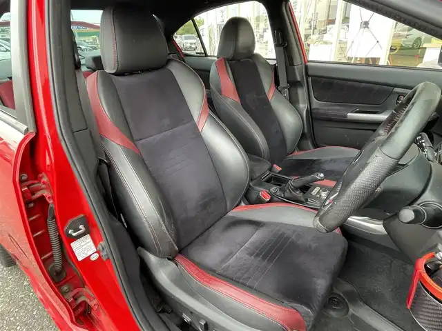 スバル ＷＲＸ ＳＴＩ STI 青森県 2016(平28)年 13.7万km ピュアレッド ４WD/6速MT/車高調(純正サスペンション有)/社外ナビ(フルセグTV/CD/DVD/AM・FM/BT/HDMI)/バックカメラ/サイドビューモニター/ETC/前方ドラレコ/社外SSR18インチアルミホイール(純正アルミホイール有)/純正フロアマット/スペアキー