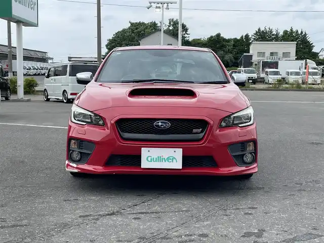 スバル ＷＲＸ ＳＴＩ STI 青森県 2016(平28)年 13.7万km ピュアレッド ４WD/6速MT/車高調(純正サスペンション有)/社外ナビ(フルセグTV/CD/DVD/AM・FM/BT/HDMI)/バックカメラ/サイドビューモニター/ETC/前方ドラレコ/社外SSR18インチアルミホイール(純正アルミホイール有)/純正フロアマット/スペアキー