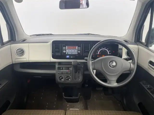 日産 モコ S 大分県 2013(平25)年 4.6万km ブルーイッシュブラック 純正CDオーディオ　型式：CY727/【CD、AM/FM、AUX】/エアコン/パワステ/パワーウインドウ/ヘッドライトレベライザー/電動格納ミラー/純正フロアマット/ハロゲンヘッドライト