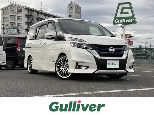 日産 セレナ e－パワー ハイウェイスター V 大分県 2019(平31)年 2.3万km ブリリアントホワイトパール ・純正ナビ(CD.DVD.SD.BT.USB)/・アラウンドビューモニター/・プロパイロット/・パーキングアシスト/・フルセグテレビ/・エマージェンシーブレーキ/・コーナーセンサー/・両側パワースライドドア/・ETC/・ドライブレコーダー/・ブレーキホールド/・ステアリングリモコン/・ステアリングヒーター/・デジタルインナーミラー/・ローダウン