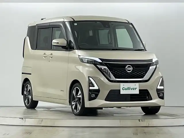 日産 ルークス HWS Gターボ プロパイロットED 愛知県 2021(令3)年 2.4万km フローズンバニラパール 禁煙車/純正9インチナビ/（AM/FM/フルセグTV/Bluetooth/CD/DVD）/全方位カメラ/プロパイロット/レーダークルーズコントロール/エマージェンシーブレーキ/レーンキープアシスト/ETC/前方ドライブレコーダー/両側パワースライドドア/純正15インチアルミホイール/アイドリングストップ/プッシュスタート/スマートキー/LEDヘッドライト/フロントフォグランプ