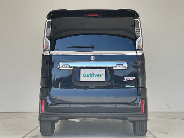 スズキ スペーシア カスタム HYBRID XS ターボ 愛知県 2019(平31)年 6.1万km ブルーイッシュブラックパール3 純正8型ナビ　SDカードなし/全方位カメラ/両側パワースライドドア/クルーズコントロール/シートヒーター/バックカメラ/コーナーセンサー/純正アルミホイール/LEDヘッドライト/オートマチックハイビーム/ETC/衝突軽減システム/フルセグ/CD DVD/Bluetooth/ステアリングスイッチ/スマートキー/プッシュスタート