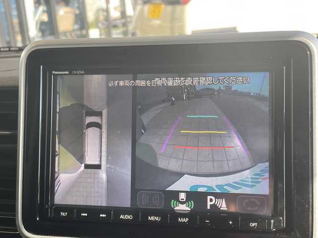 スズキ スペーシア カスタム HYBRID XS ターボ 愛知県 2019(平31)年 6.1万km ブルーイッシュブラックパール3 純正8型ナビ　SDカードなし/全方位カメラ/両側パワースライドドア/クルーズコントロール/シートヒーター/バックカメラ/コーナーセンサー/純正アルミホイール/LEDヘッドライト/オートマチックハイビーム/ETC/衝突軽減システム/フルセグ/CD DVD/Bluetooth/ステアリングスイッチ/スマートキー/プッシュスタート