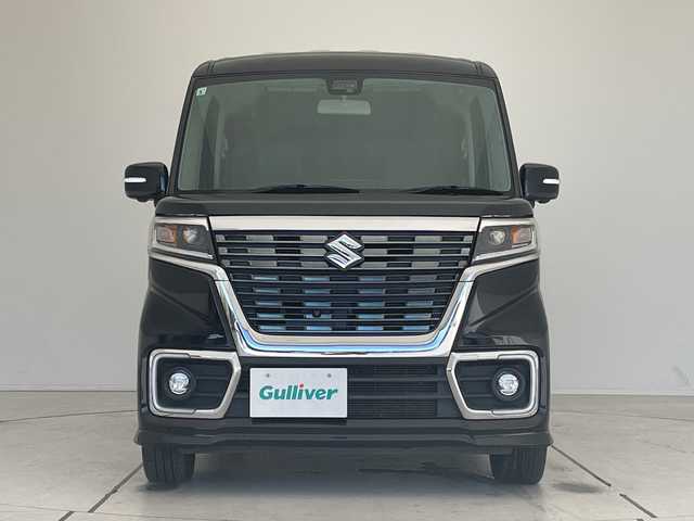 スズキ スペーシア カスタム HYBRID XS ターボ 愛知県 2019(平31)年 6.1万km ブルーイッシュブラックパール3 純正8型ナビ　SDカードなし/全方位カメラ/両側パワースライドドア/クルーズコントロール/シートヒーター/バックカメラ/コーナーセンサー/純正アルミホイール/LEDヘッドライト/オートマチックハイビーム/ETC/衝突軽減システム/フルセグ/CD DVD/Bluetooth/ステアリングスイッチ/スマートキー/プッシュスタート