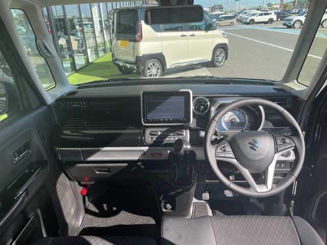 スズキ スペーシア カスタム HYBRID XS ターボ 愛知県 2019(平31)年 6.1万km ブルーイッシュブラックパール3 純正8型ナビ　SDカードなし/全方位カメラ/両側パワースライドドア/クルーズコントロール/シートヒーター/バックカメラ/コーナーセンサー/純正アルミホイール/LEDヘッドライト/オートマチックハイビーム/ETC/衝突軽減システム/フルセグ/CD DVD/Bluetooth/ステアリングスイッチ/スマートキー/プッシュスタート