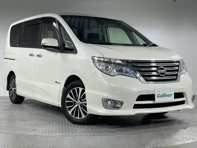 日産 セレナ HWS S HV Vセレ +SeftyⅡ 神奈川県 2016(平28)年 4.7万km ブリリアントホワイトパール 純正8型SDナビゲーション【MM515D-L】/AM FM フルセグ Bluetooth CD DVD/アラウンドビューモニター/純正フリップダウンモニター/両側パワースライドドア/エマージェンシーブレーキ/車線逸脱警報システム/踏み間違い衝突防止アシスト/ふらつき警報/クルーズコントロール/アイドリングストップ/ETC/ECO/前方ドライブレコーダー/プッシュスタート/インテリジェントキー/純正16インチアルミホイル/LEDヘッドライト/オートライト/ドアバイザー