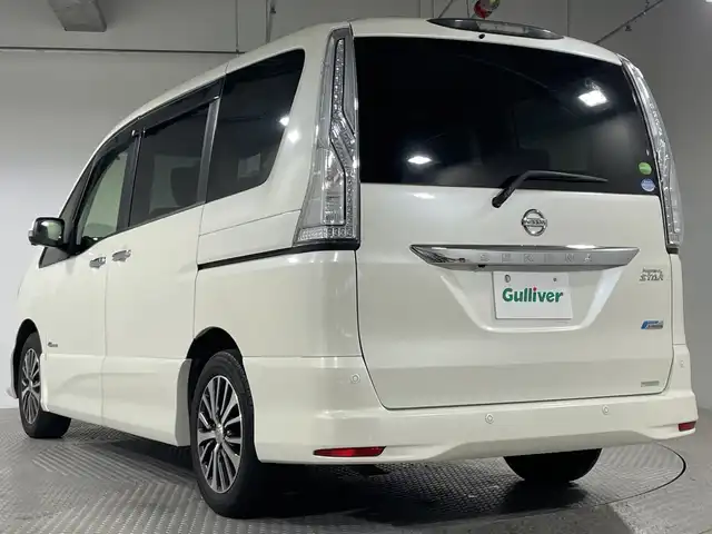 日産 セレナ HWS S HV Vセレ +SeftyⅡ 神奈川県 2016(平28)年 4.7万km ブリリアントホワイトパール 純正8型SDナビゲーション【MM515D-L】/AM FM フルセグ Bluetooth CD DVD/アラウンドビューモニター/純正フリップダウンモニター/両側パワースライドドア/エマージェンシーブレーキ/車線逸脱警報システム/踏み間違い衝突防止アシスト/ふらつき警報/クルーズコントロール/アイドリングストップ/ETC/ECO/前方ドライブレコーダー/プッシュスタート/インテリジェントキー/純正16インチアルミホイル/LEDヘッドライト/オートライト/ドアバイザー