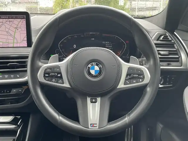 ＢＭＷ Ｘ３ xDrive20d Mスポーツ 宮崎県 2022(令4)年 3.8万km ミネラルホワイト 純正ナビ/インテリジェントセーフティ/パノラマガラスサンルーフ/アダプティブクルーズコントロール/ドライブレコーダー/ETC/全方位カメラ/ブラインドスポット/シートヒーター/黒革シート/ライブコックピット/ステアリングヒーター