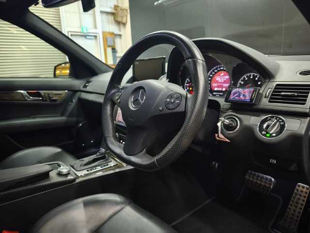 メルセデス・ベンツ Ｃ６３ ステーションワゴン 群馬県 2008(平20)年 6.6万km オブシディアンブラック 社外ナビ/バックモニター/レザーシート/シートヒーター/パワーシート/HIDヘッドランプ/オートライト/純正18インチAW/電動リアゲート/ETC/ドライブレコーダー/コーナーセンサー