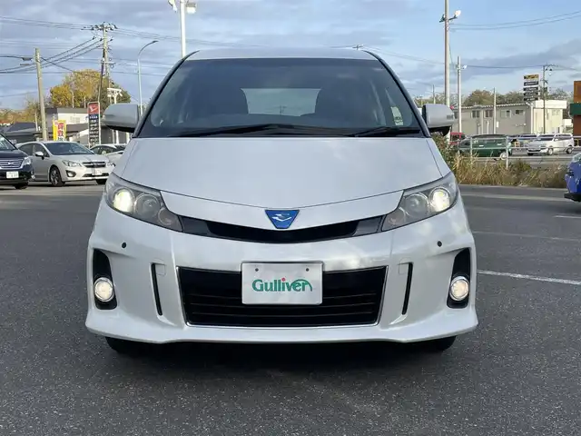 トヨタ エスティマ ハイブリッド アエラス 青森県 2013(平25)年 11.4万km ホワイトパールクリスタルシャイン 禁煙/純正ナビ/CD/DVD/DTV/Bluetooth/バックカメラ/両側パワースライドドア/社外AW付スタッドレス積み込み/HIDオートライト/クルーズコントロール/コーナーセンサー/パワーシート/パワーバックドア/スマートキー/プッシュスタート/純正フロアマット/ドアバイザー/ETC