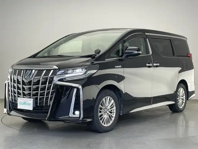 トヨタ アルファードハイブリット SR 愛知県 2018(平30)年 4.5万km ブラック 純正１０型ナビ　フルセグＴＶ　Ｂｌｕｅｔｏｏｔｈ　ツインムーンルーフ　前後カメラ　ミラー型前後ドラレコ　ＥＴＣ２．０　セーフティセンス　衝突軽減　追従クルコン　黒革　シートヒーター　ＬＥＤライト　禁煙
