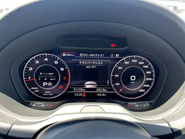 アウディ Ａ３ セダン 1．4 TFSI スポーツ 滋賀県 2017(平29)年 3.2万km 白 純正ナビ/CD/DVD/BT/USB/AUX/フルセグテレビ/ETC/バーチャルコックピット/LEDヘッドライト/バックカメラ/シートヒーター/ACC