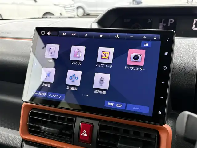 ダイハツ タント ファンクロスターボ 大分県 2023(令5)年 2万km ブラックマイカメタリック/フォレストカーキメタリック ・純正ナビ(CD/DVD/BT/SD/USB)/・HDMI/・バックモニター/・フルセグテレビ/・テレビキャンセラー/・両側パワースライドドア/・スマートアシスト/・コーナーセンサー/・ETC/・ドライブレコーダー/・ステアリングリモコン/・オートハイビーム/・ブレーキホールド/・シートヒーター/・スマートキー/・純正アルミホイール