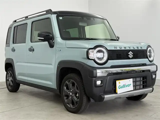 スズキ ハスラー タフワイルド 愛知県 2024(令6)年 0.5万km オフブルーメタリック/ブラック 2トーン スズキセーフティーサポート/レーダークルーズコントロール/純正9インチナビ/・フルセグTV/・Bluetooth/・Applecarplay/・CD/DVD/全方位カメラ/シートヒーター（D/N）/革巻きステアリング/ステアリングリモコン/LEDヘッドライト/フォグランプ