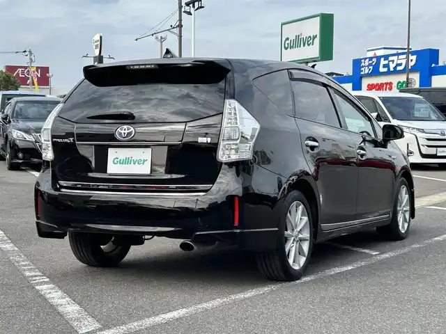 トヨタ プリウス α G ツーリングセレ スカイライトP 長崎県 2011(平23)年 4.8万km ブラック 〇パノラマルーフ/〇純正ナビ/〇フルセグTV/〇バックモニター/〇ビルトインETC/〇ドライブレコーダー/〇クルーズコントロール/〇SRSエアバッグ/〇LEDヘッドランプ/〇オートライト/〇革巻きステアリングホイール/〇ステアリングスイッチ/〇レザー調シートカバー付/〇シートバックポケット/シートリフター/〇純正17インチアルミホイール/〇モデリスタフロントスポイラー/〇スマートエントリー/スタートシステム/〇スペアキー/〇禁煙車