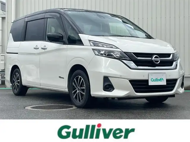 日産 セレナ X Vセレクション 富山県 2018(平30)年 8.9万km ブリリアントホワイトパール 2トーン ワンオーナー/純正9型ナビ/フルセグTV/両側パワースライドドア/アラウンドビューモニター/ビルトインETC/ドライブレコーダー/後席用フリップダウンモニター/インテリジェントクルーズコントロール/セーフティバックB/・プロパイロット/・車線逸脱防止支援システム/・SRSエアバック(サイド/カーテン)/・スマートルームミラー/・踏み間違い衝突防止アシスト/・インテリジェントパーキングアシスト/・進入禁止標識検知/・フロント/バックソナー/純正オプLEDヘッドランプ/デュアルオートエアコン/社外15インチアルミホイール/スマートキー/プッシュエンジンスターター/禁煙車