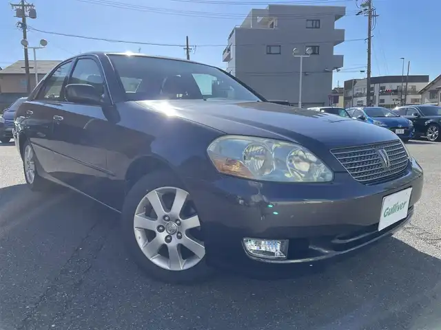 トヨタ マークⅡ グランデ G 静岡県 2001(平13)年 6.6万km ダークグレーマイカM 純正DVDメーカーナビ/純正16インチアルミホイール/レザーシート/前席パワーシート/ウッドコンビハンドル/HIDヘッドライト/キーレス/新車時保証書/取扱説明書