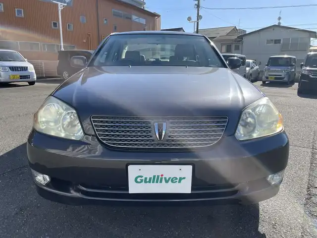 トヨタ マークⅡ グランデ G 静岡県 2001(平13)年 6.6万km ダークグレーマイカM 純正DVDメーカーナビ/純正16インチアルミホイール/レザーシート/前席パワーシート/ウッドコンビハンドル/HIDヘッドライト/キーレス/新車時保証書/取扱説明書