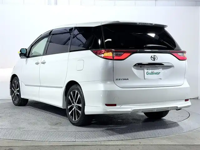 トヨタ エスティマ アエラス プレミアム 大阪府 2016(平28)年 3万km ホワイトパールクリスタルシャイン サンルーフ 社外エアロ フリップダウンモニター 純正ナビTV バックカメラ ハーフレザー パワーシート クルーズコントロール 衝突軽減ブレーキ レーンアシスト オートハイビーム 両側パワースライドドア ETC