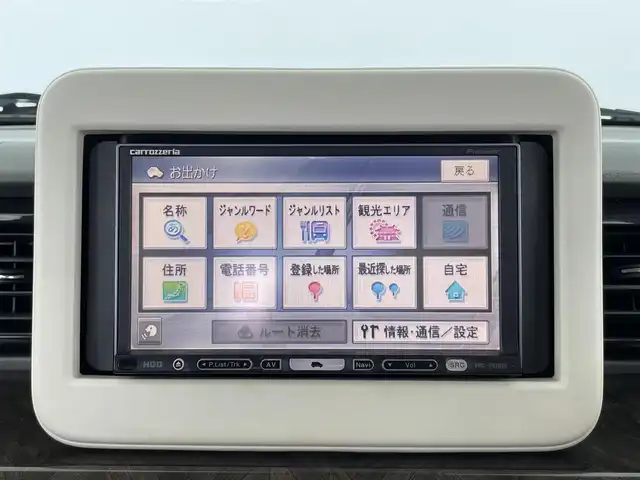 スズキ ラパン モード 大分県 2019(令1)年 2.8万km ピュアホワイトP 衝突軽減ブレーキ/社外HDDナビゲーション/・ワンセグTV/CD/DVD/横滑り防止装置/コーナーセンサー/シートヒーター/キセノンライト/ETC/アイドリングストップ/プッシュスタート/スマートキー/純正HIDヘッドライト/純正フロアマット