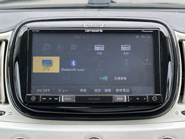 フィアット ５００ ツインエア ポップ 福岡県 2018(平30)年 5.2万km ビアンコ・ガーラ SDナビ（フルセグTV・Bluetooth・DVD）/ETC/USB入力端子/ミュージックプレイヤー接続（AUX）/純正フロアマット/フォグランプ/取扱説明書/保証書/パワーステアリング/パワーウィンドウ/自家用車/ACエアコン/エアバック（運転席・助手席）