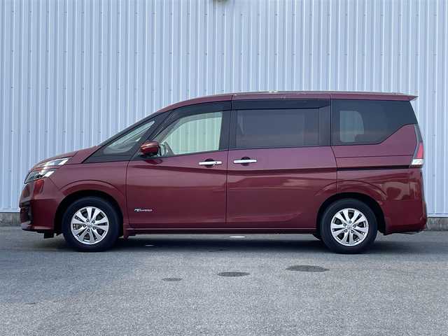 日産 セレナ G 福岡県 2016(平28)年 3.4万km マルーンレッド プロパイロット/フリップダウンモニター/全周囲カメラ/純正９インチナビ（ＭＭ５１６Ｄ－Ｌ）/衝突軽減/両側パワースライドドア/ＬＤＷ/デジタルインナーミラー/ＬＥＤオートライト/ビルトインETC/パーキングアシスト/純正ＡＷ/電動パーキング/ブレーキホールド/シートバックテーブル/ロールサンシェード/スマートキー/プッシュスタート