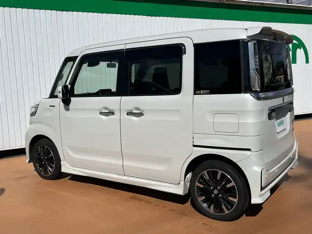 スズキ スペーシア カスタム HYBRID XS ターボ 三重県 2018(平30)年 2.7万km ピュアホワイトP ワンオーナー/セーフティサポート/デュアルセンサーブレーキサポート/誤発進抑制機能/車線逸脱警報/クルーズコントロール/両側パワースライドドア/LEDヘッドランプ/社外ナビゲーション/地デジTV/DVD/CD/Bluetooth/バックカメラ/15インチアルミホイール/パドルシフト/運転席シートヒーター