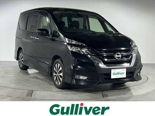 日産 セレナ ハイウェイスター 福岡県 2017(平29)年 6.2万km ダイヤモンドブラック 社外9インチALPINEナビ/CD DVD BT/フルセグテレビ/バックカメラ/クルーズコントロール/両側パワースライドドア/ステアリングスイッチ/革巻きステアリング/ETC/ドアバイザー