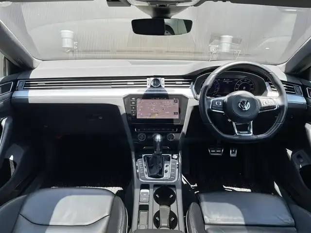 フォルクスワーゲン アルテオン Rライン 4M アドバンス 長野県 2017(平29)年 4.8万km ゴールド サンルーフ　/ＨＵＤ　/黒革　/シートパワー　/シートマッサージャー　/シートヒーター/ＤｉｓｃｏｖｅｒＰｒｏナビ　/３６０°カメラ　/ＴＶ　/ＡＣＣ　/ＢＳＭ　/ＬＥＤヘッドライト　/オートトランク　/コーナーセンサー　/ＥＴC