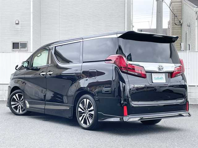 トヨタ アルファード S Cパッケージ 栃木県 2021(令3)年 0.4万km ブラック ワンオーナー/TRDエアロ/デジタルインナーミラー/純正ディスプレイオーディオ/純正フリップダウンモニター/フルセグTV・DVD再生/バックカメラ/BSM/レザーシート・パワーシート/シートヒーター・エアーシート/3眼LEDヘッドライト/両側パワースライドドア/パワーバックドア/レーダークルーズコントロール/ビルトインETC2.0/ドライブレコーダー前後/スマートキー/取扱説明書/保証書/スペアキー１