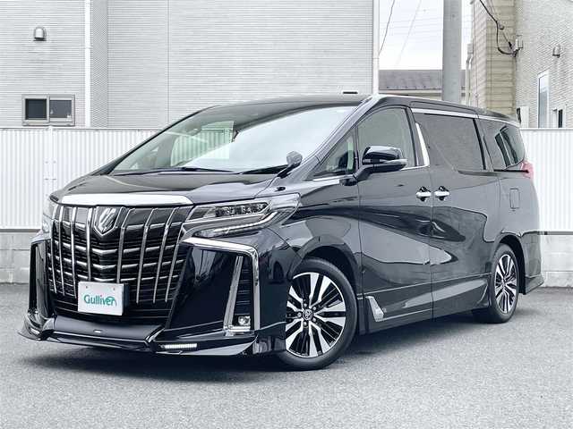 トヨタ アルファード S Cパッケージ 栃木県 2021(令3)年 0.4万km ブラック ワンオーナー/TRDエアロ/デジタルインナーミラー/純正ディスプレイオーディオ/純正フリップダウンモニター/フルセグTV・DVD再生/バックカメラ/BSM/レザーシート・パワーシート/シートヒーター・エアーシート/3眼LEDヘッドライト/両側パワースライドドア/パワーバックドア/レーダークルーズコントロール/ビルトインETC2.0/ドライブレコーダー前後/スマートキー/取扱説明書/保証書/スペアキー１