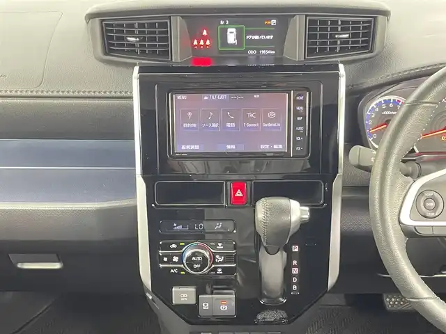 トヨタ ルーミー カスタムG－T 千葉県 2021(令3)年 2万km ブラックマイカメタリック スマートアシスト/・衝突軽減ブレーキ/・車線逸脱警報/・ふらつき警報/・コーナーセンサー/純正7インチSDナビ/CD MSV BT フルセグ/両側パワースライドドア/レーダークルーズコントロール/LEDオートライト/パーキングスイッチ/ブレーキホールド/プッシュスタート/スマートキー/ETC